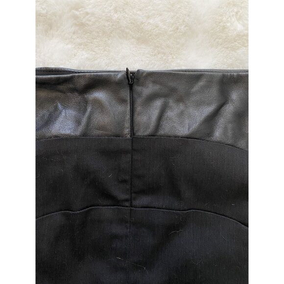 Artelier Nicole Miller Black Leather Pencil Skirt SIze 10 - Picture 4 of 5